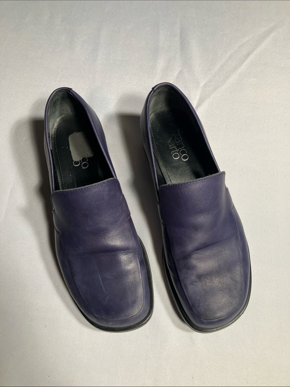 Franco Sarto Women's Leather Slip-On Loafers in Deep Purple